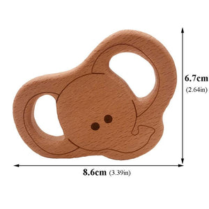 Baby Wooden Teether Cute Animals Baby Wooden Teether Cute Animals Baby Bubble Store Elepahnt 