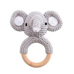 Crochet Animal Baby Teether Toy Crochet Animal Baby Teether Toy Baby Bubble Store Elephant 